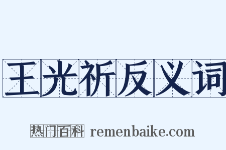 王光祈反义词是什么意思的图片